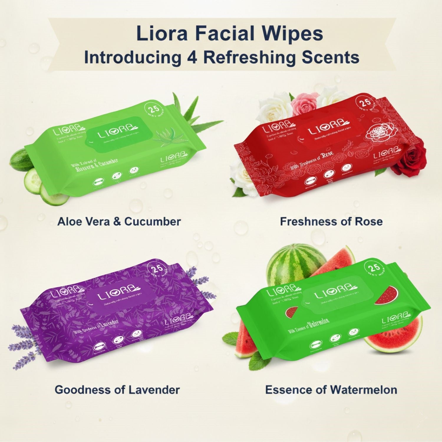 Liora Lavender Wet Wipes