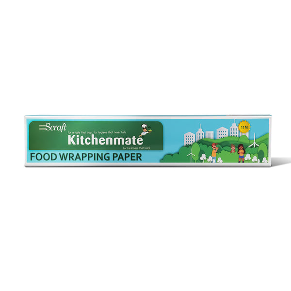 KitchenMate Food Wrapping Butter Paper Roll | 11 Metres | 11 Microns (Pack of 2)