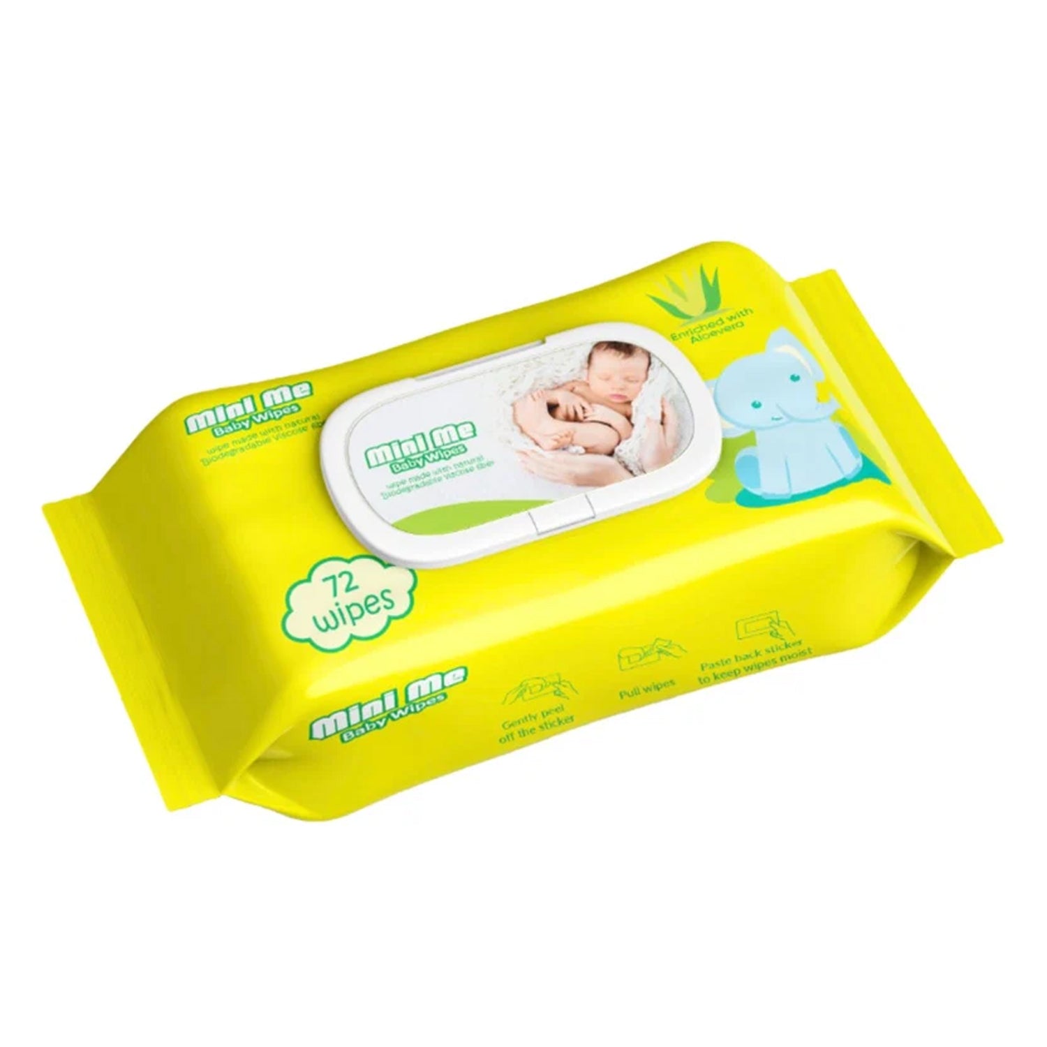 Mini Me Soft Cleansing Baby Wipes with Aloe Vera & Vitamin E | 72 Wipes (Pack of 2)