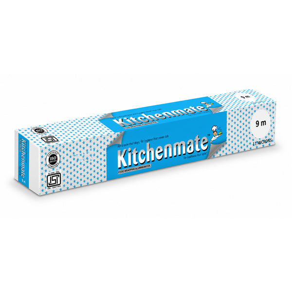 KitchenMate Aluminium Foil | 9 Metres | 11 Microns (Pack of 2)
