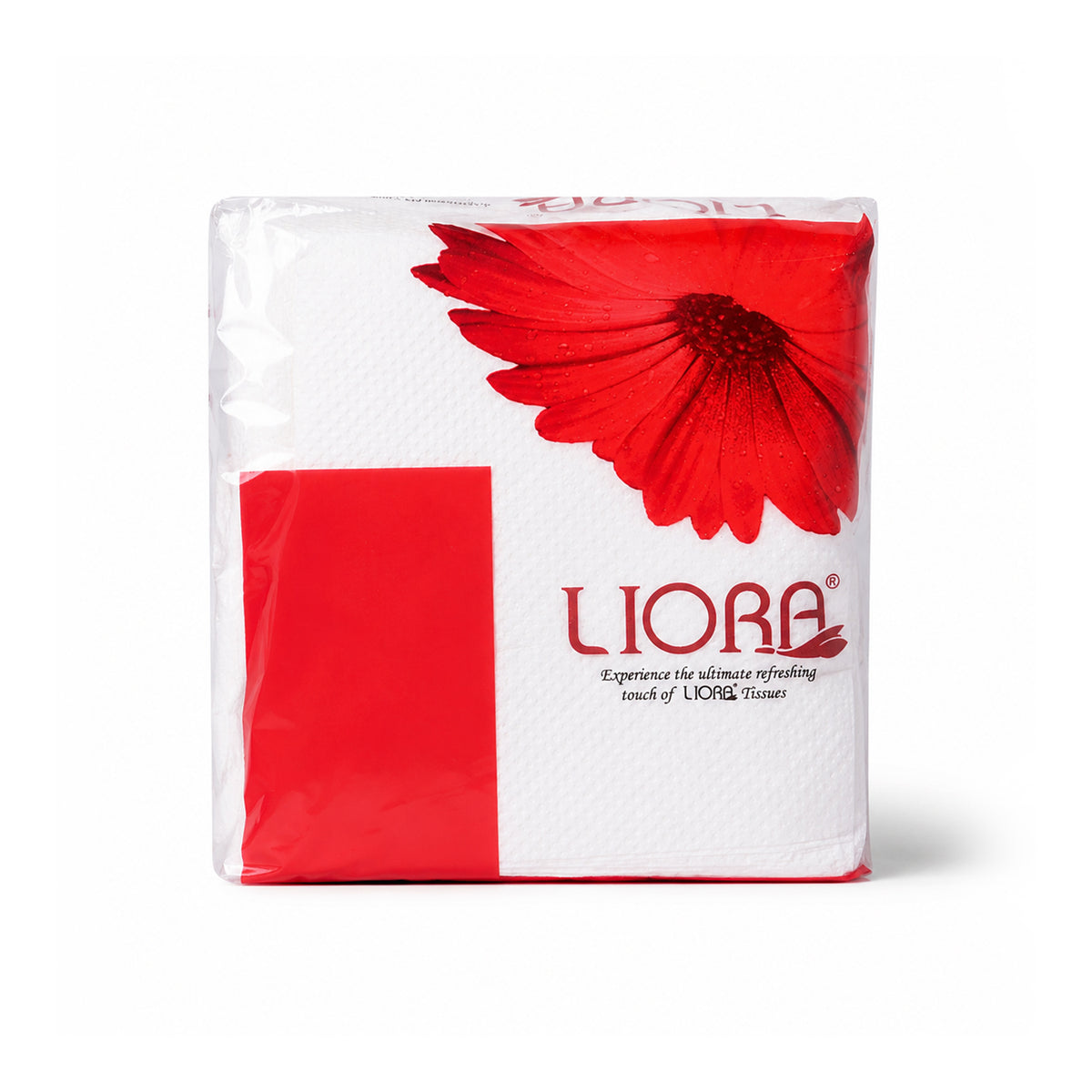 Liora 1 Ply Tissue Paper Napkins | 100 Pulls | 20 × 23 cm (Pack of 10)