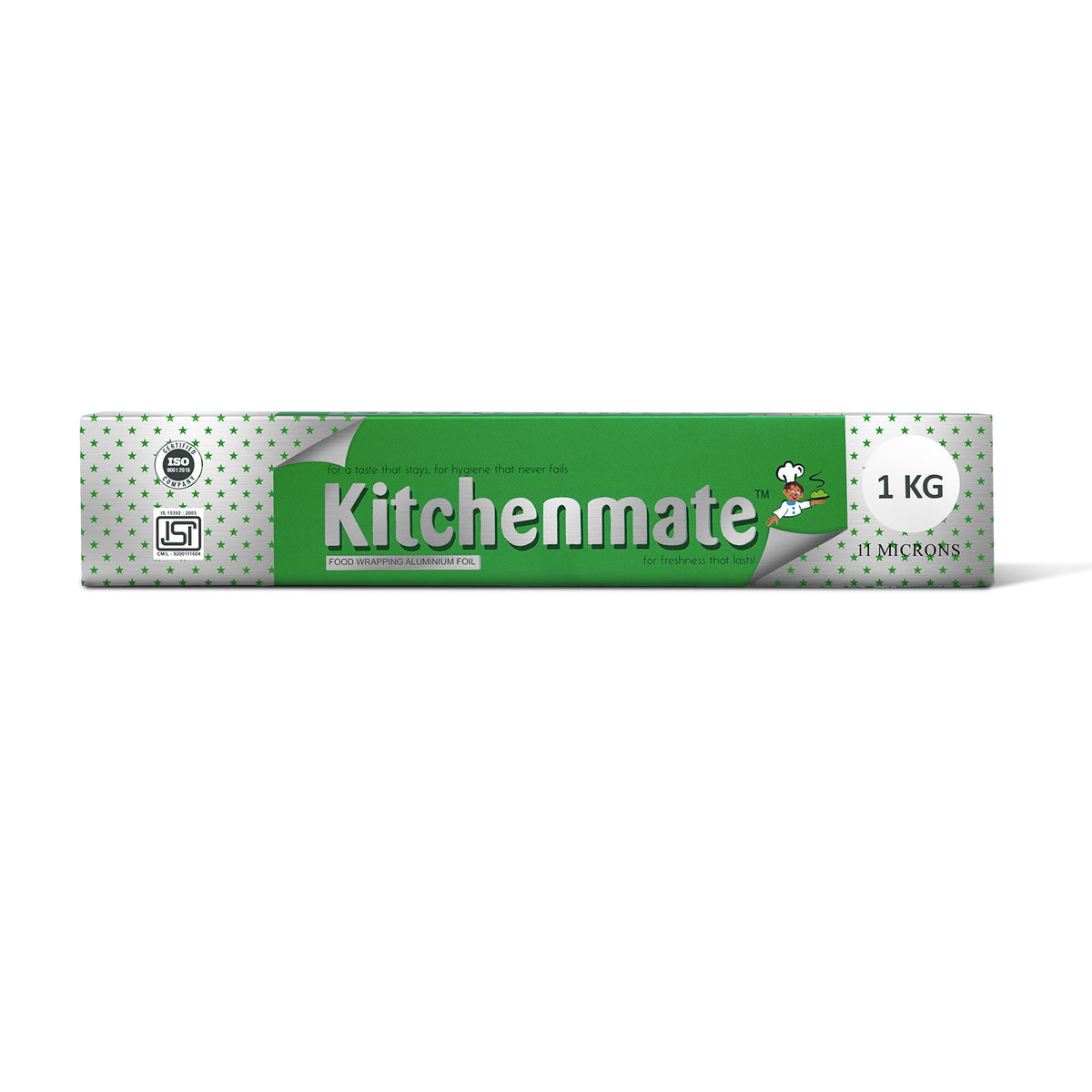 KitchenMate Jumbo Aluminium Foil | 1 kg | 18 Microns (Pack of 2)