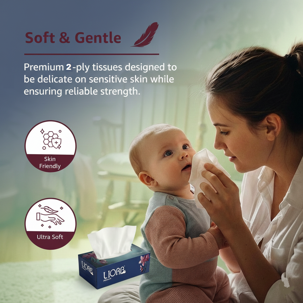 Liora Soft Facial Tissue Box