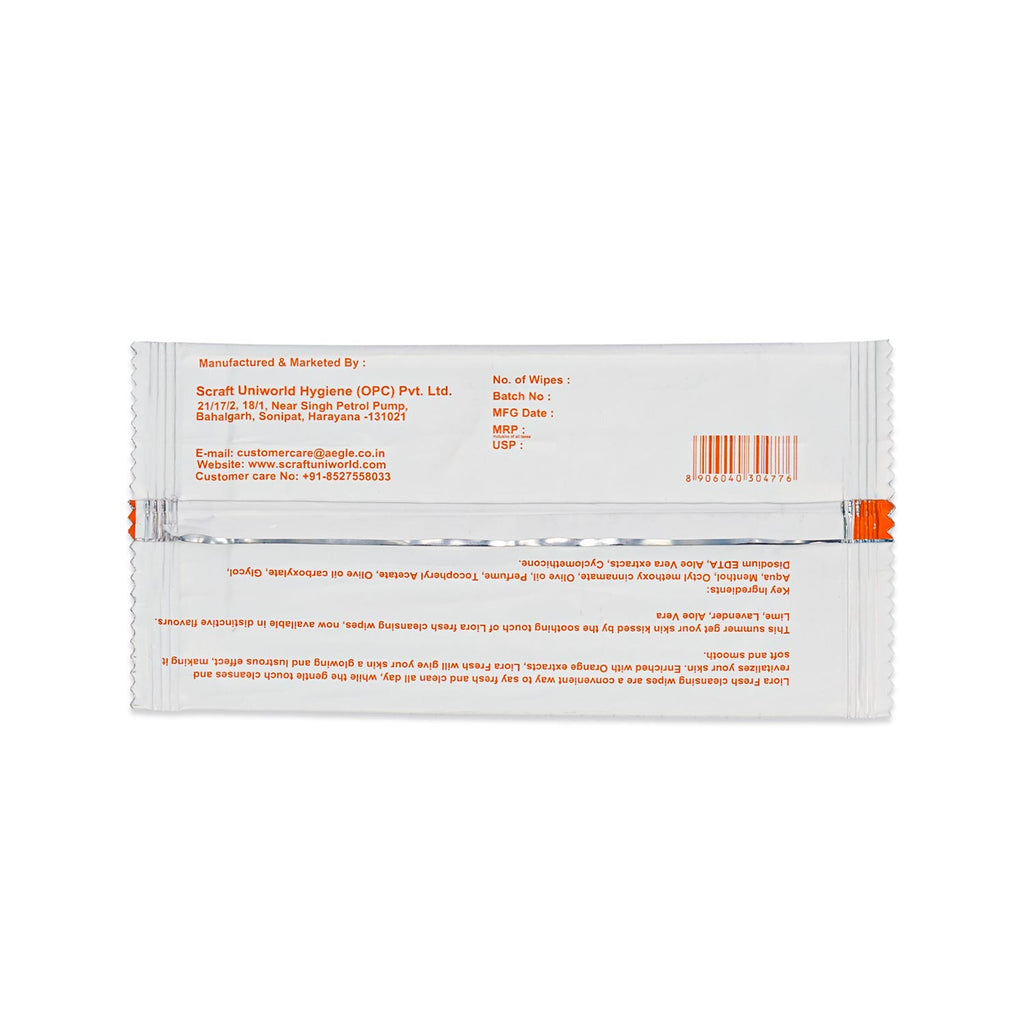 Liora Face Cleansing Single Wet Wipe (Pack of 50)