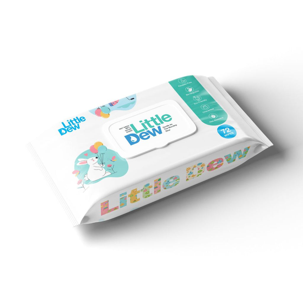 Little Dew 99% Pure Water Baby Wipes (72 Wipes)