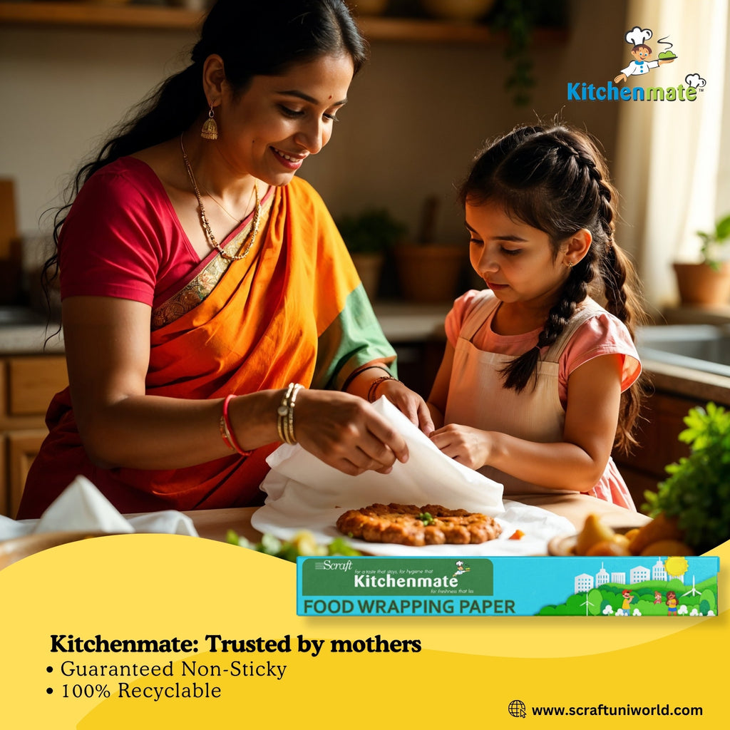 KitchenMate Food Wrapping Butter Paper Roll (11 mtr)