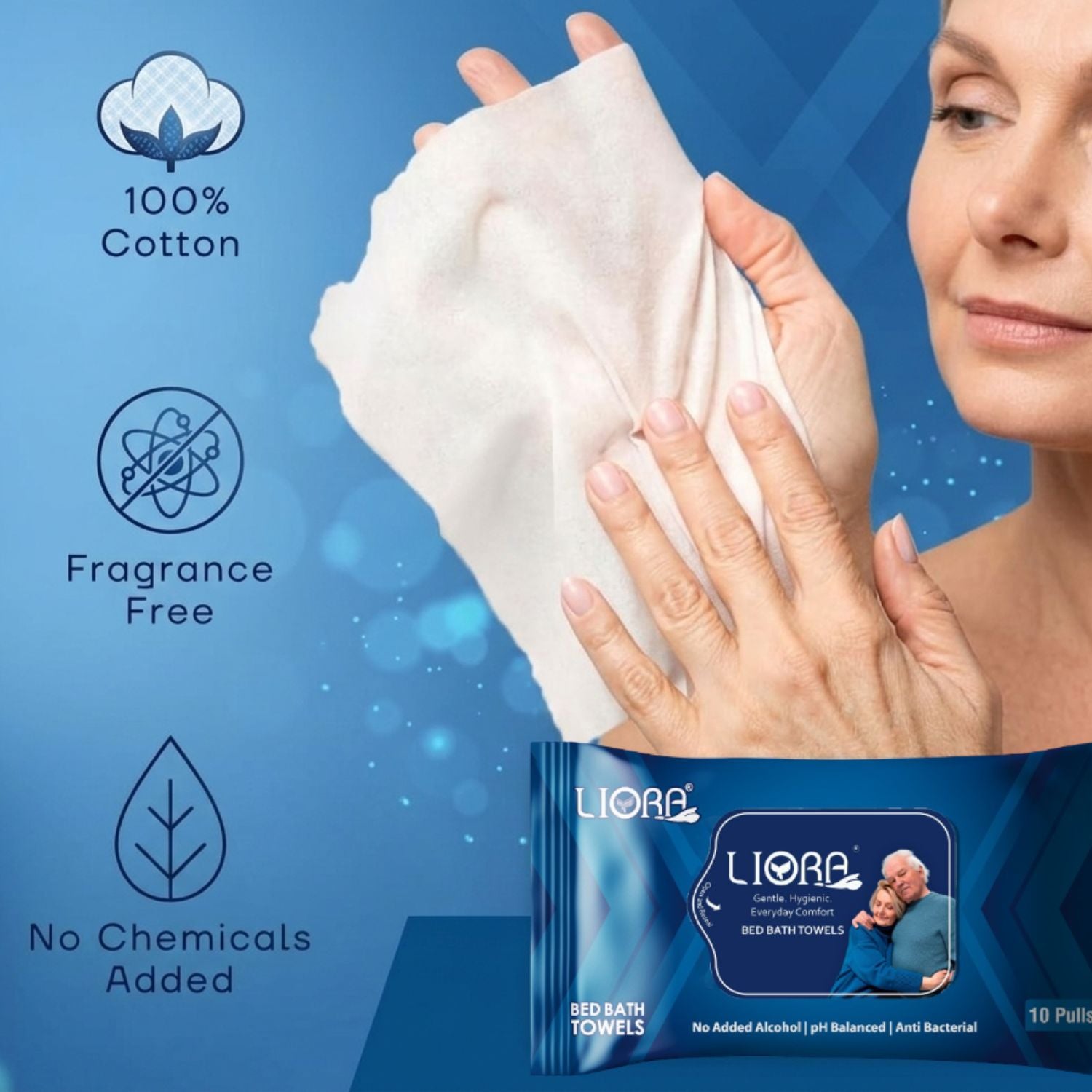 Liora Bed Bath Towel Wipes