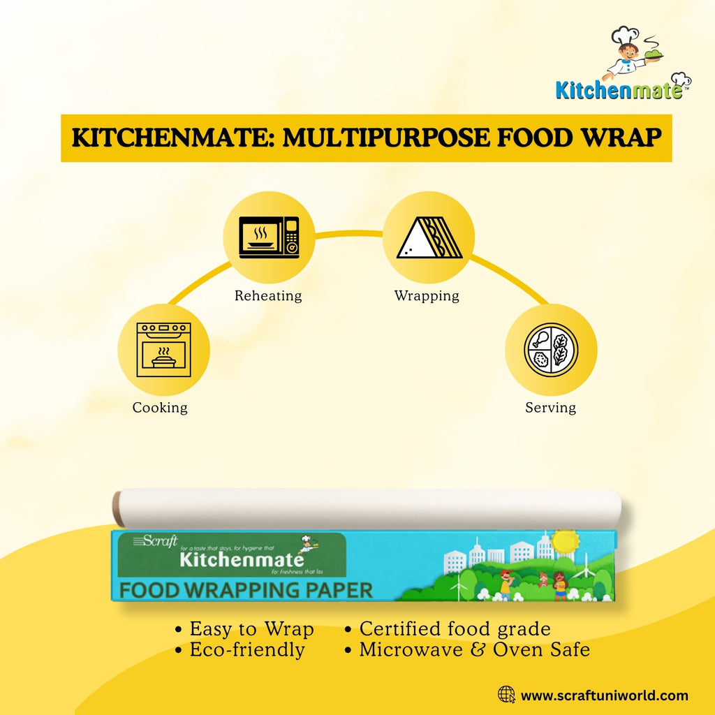 KitchenMate Food Wrapping Butter Paper Roll (11 mtr)