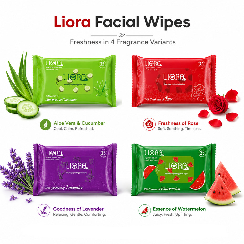 Liora Rose Wet Wipes | 25 Wipes (Pack of 2)