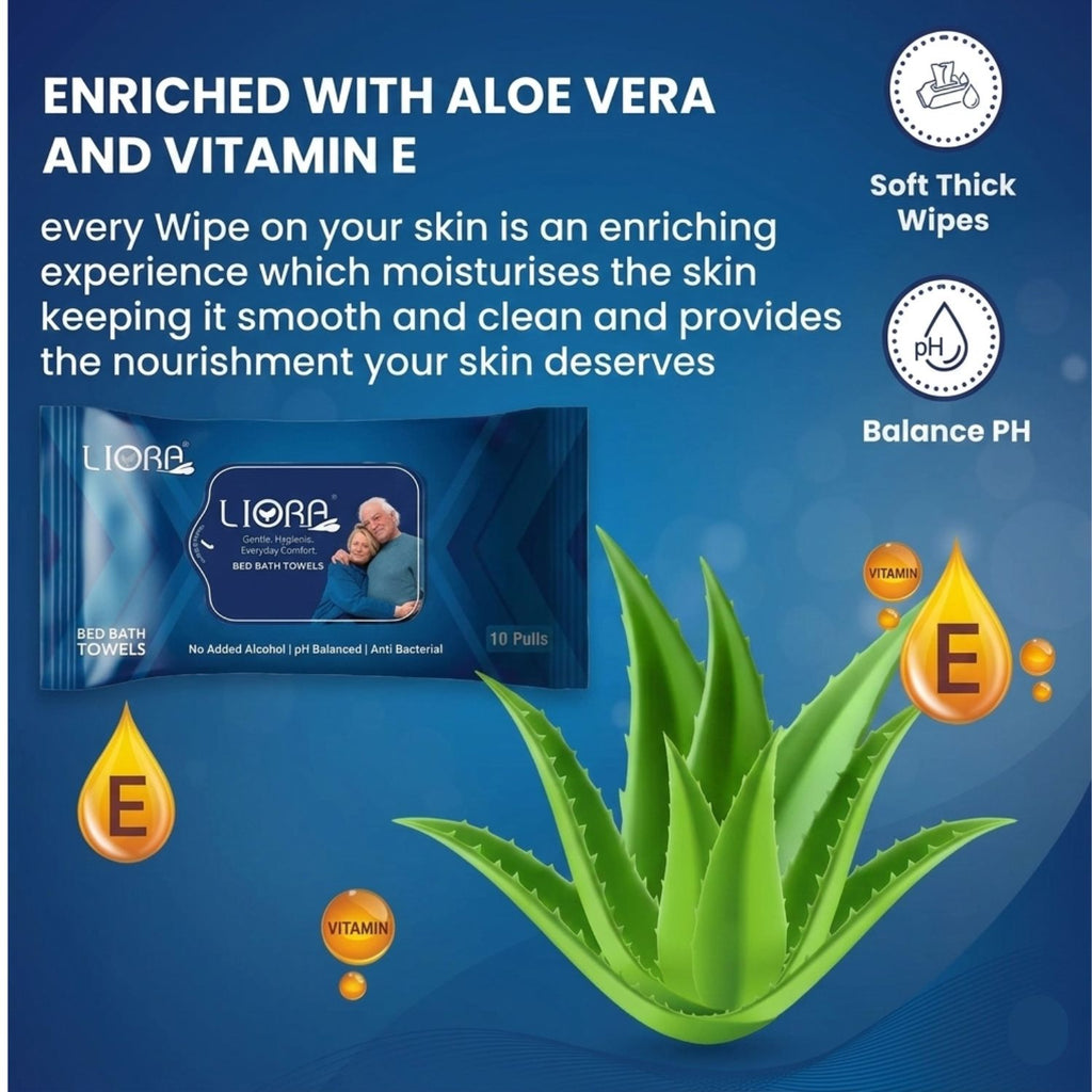 Liora Bed Bath Towel Wipes