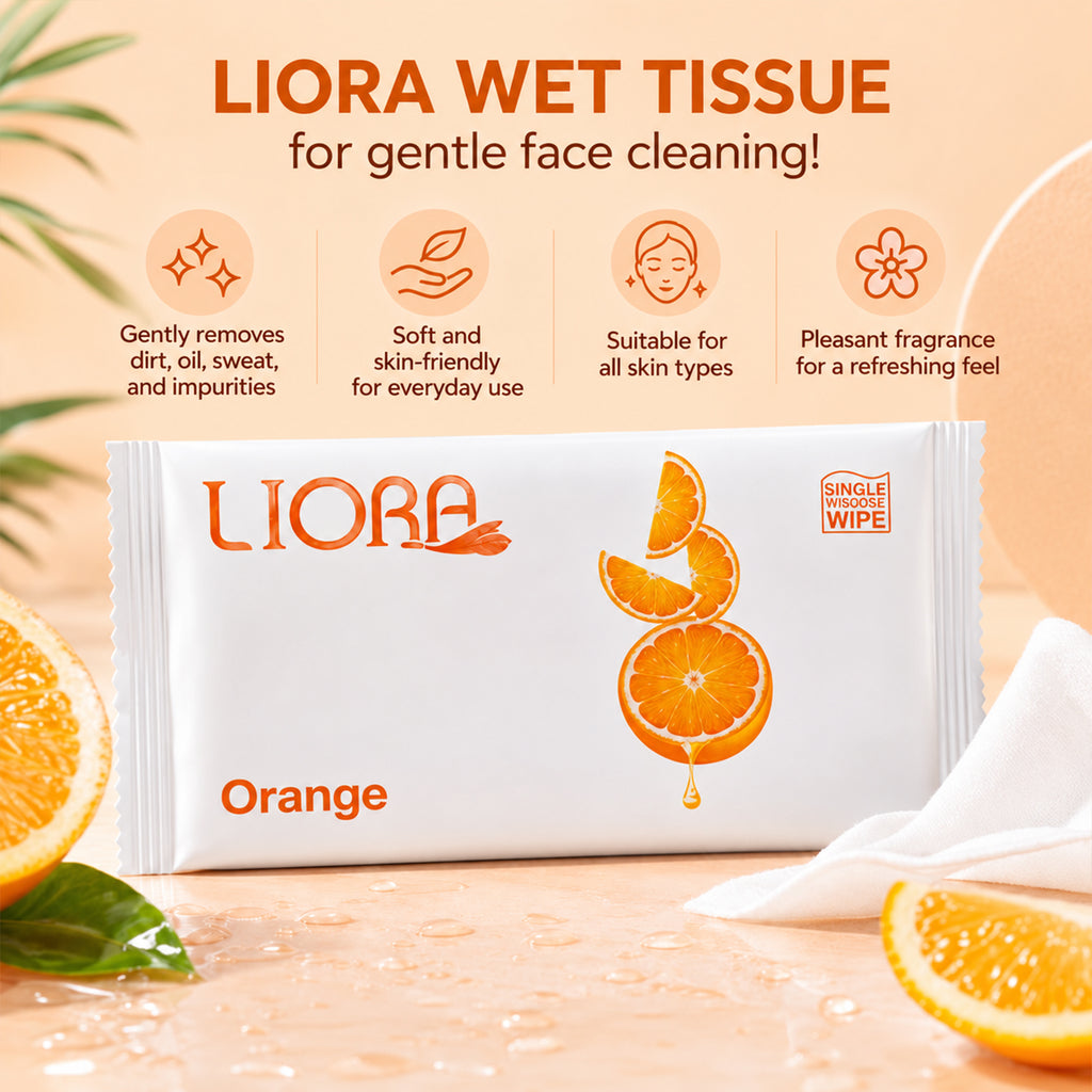 Liora Face Cleansing Single Wet Wipe (Pack of 50)