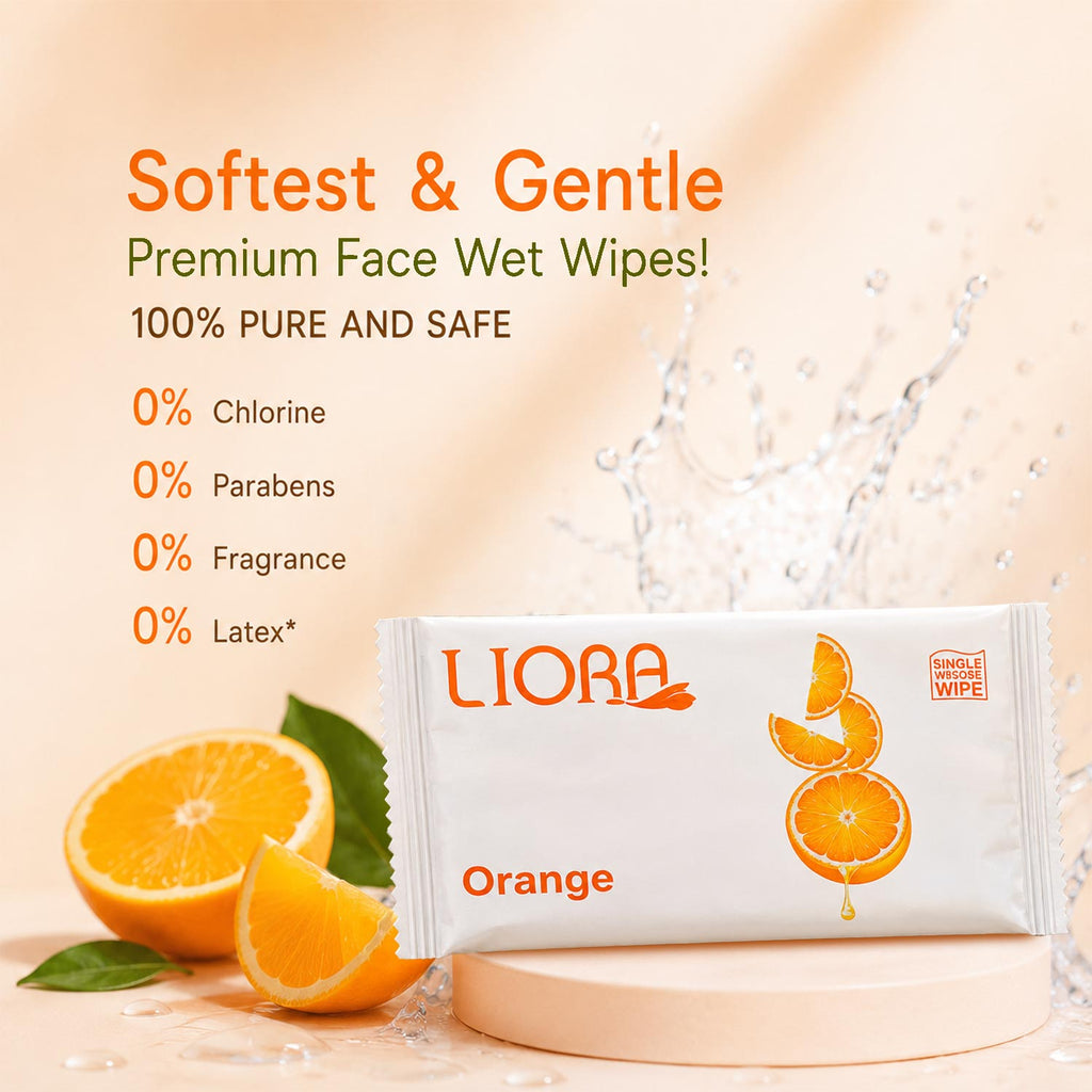 Liora Face Cleansing Single Wet Wipe (Pack of 50)