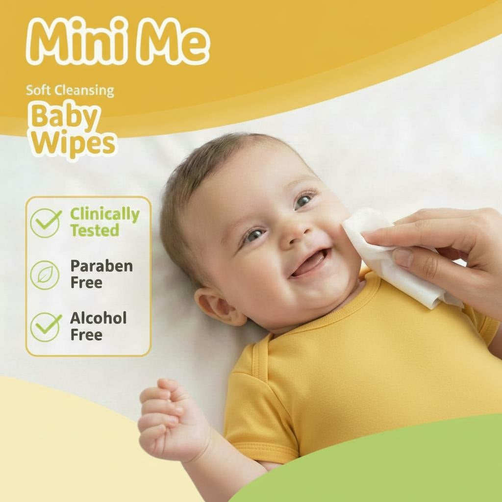 Mini Me Soft Cleansing Baby Wipes with Aloe Vera & Vitamin E (72 Wipes)
