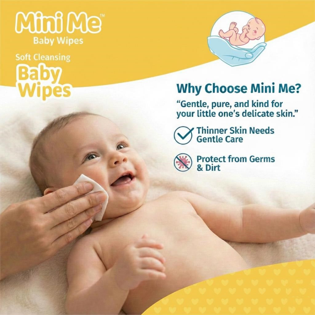 Mini Me Soft Cleansing Baby Wipes with Aloe Vera & Vitamin E (72 Wipes)